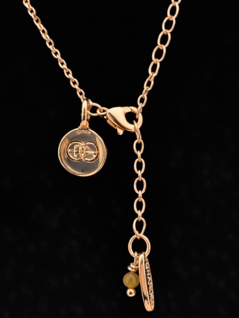 Tiger’s Eye Gold Charm Necklace | Boho Gemstone Pendant - Picture 5 of 5